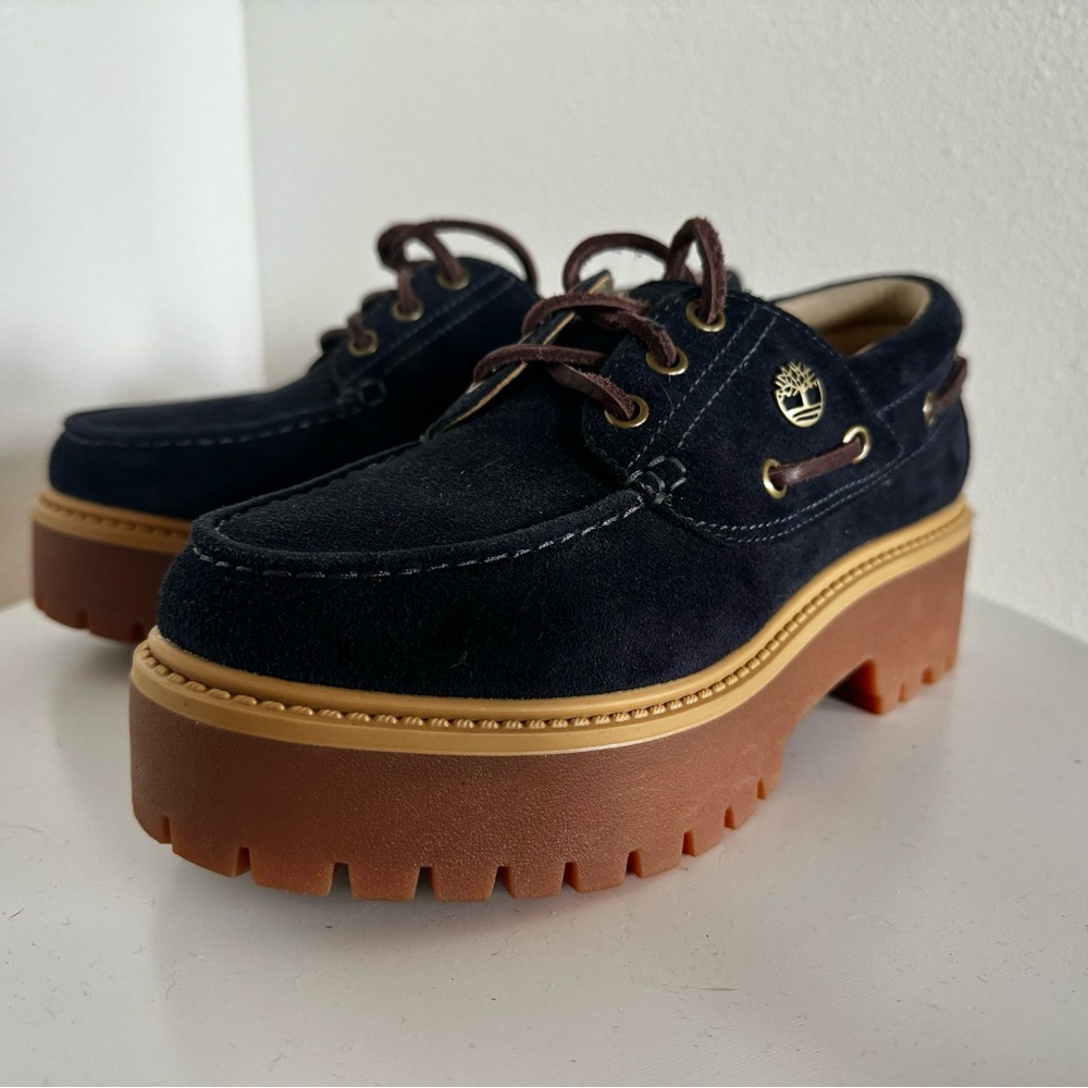 Timberland Premium Boat Shoe, Platform. Suede, Navy